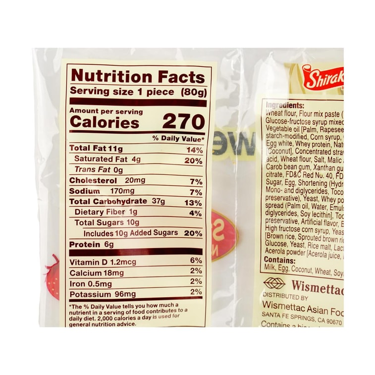 Natural Yeast Baked Wheat Bread ,Japanese Dessert,Strawberry Flavor,2.82 oz*6【6 Pack】 10