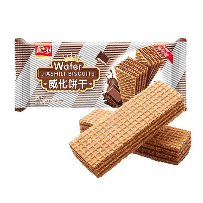Jia Shi Li Wei Hua Biscuits Cocoa Chocolate Flavor Snack Office Travel Satisfying Greed 93g * 1 Pack