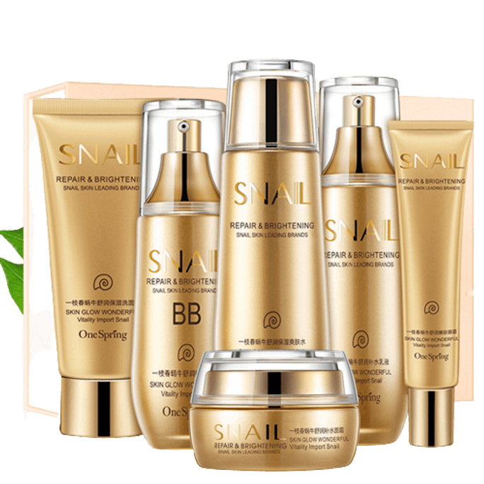 six-piece set of facial cream moisturizing skin care products