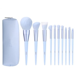Hibiscus Makeup Brush Set for Beginners - Soft Bristles, Eye Shadow Brushes Included, Stylish  10-piece New Design, No Shedding