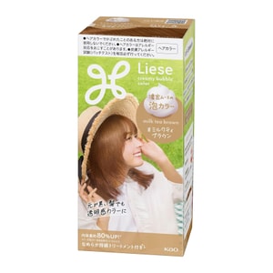Liese Bubble Color Milk Tea Brown Hair Color for Black Hair