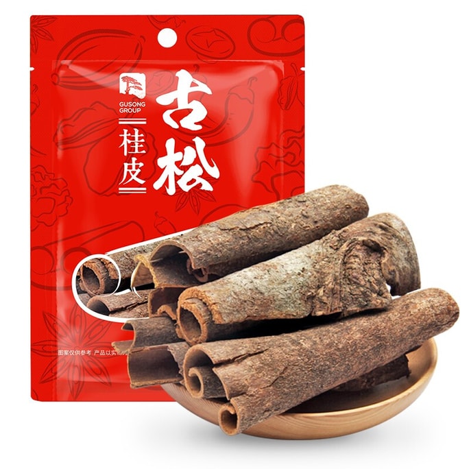  古松广西桂皮皮厚体重无杂质袋装50g 肉桂八角香叶组合炖煮香料卤肉炖肉佐料卤料火锅底料调味料【家乡味必须厨房单品】