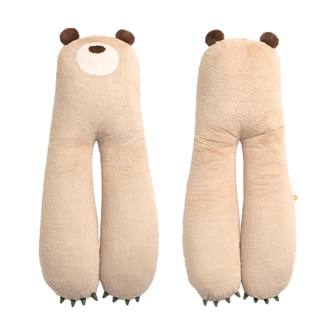 Just Chill Bear Hug Series, Sleep Posture Support Pillow, Bear Hug Pillow, Grayish Brown, 115x48cm