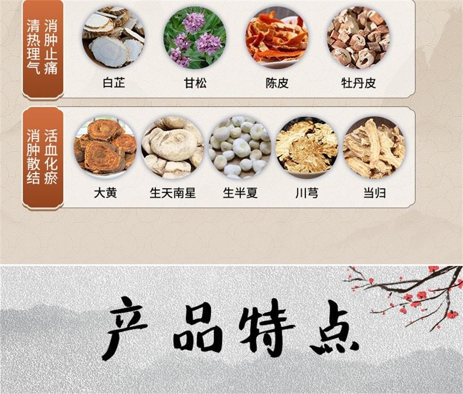 【中國直郵】 餘良卿號 活血止痛膏 止疼膏藥貼止疼貼膏舒筋膏貼通絡卿止通膏10貼/盒