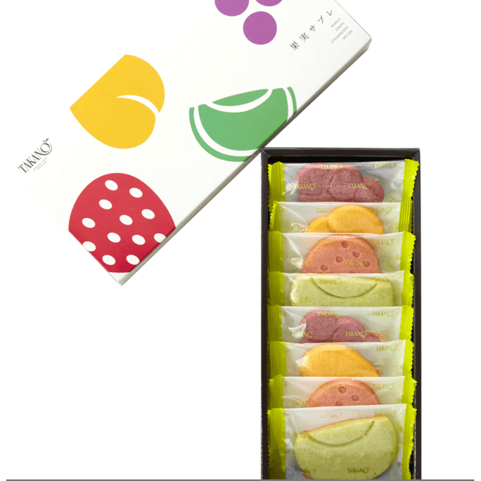 Takano Fruit snack biscuits 8 pieces a box