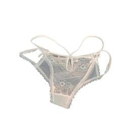 Underwear New Women's Low Waist Hollow Lace Summer Thin Style One Size (80-125g) White