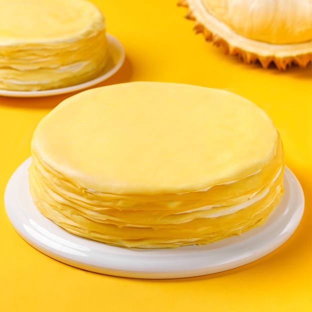 纯手工煎制 榴莲千层蛋糕 马来西亚d24苏丹王榴莲 470g