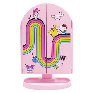 Hello Kitty And Friends Core Arch Trifold LED Makeup Mirror For Desk, 3 Way View