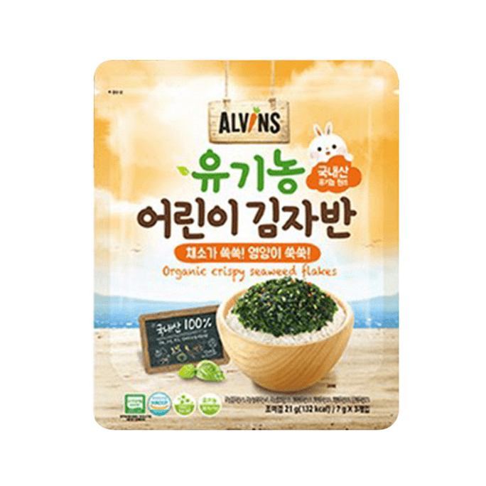 韩国ALVINS Organic Child Kim Jaban Vegetable flavor 21g