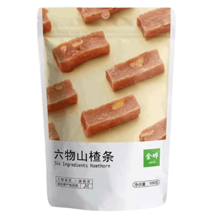Six Hawthorn Bar Casual Snack Tangerine Peel Flavor Preserves 100g/ bag