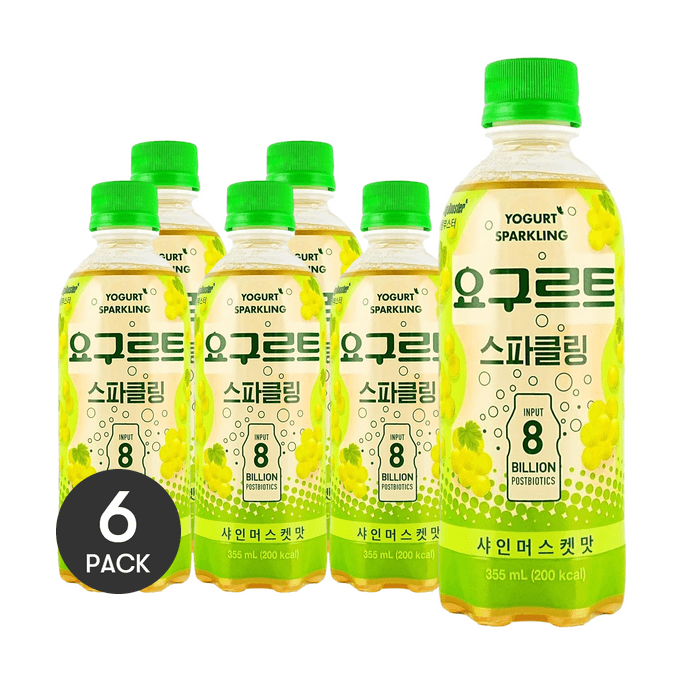Yogurt Sparkling Drink Shine Muscat Flavor 12 fl oz *6【6 Packs】