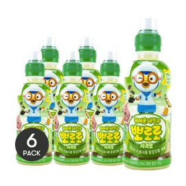 韩国PORORO 苹果味果汁饮料 儿童饮品  235ml *6【6份超值装】