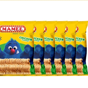 【中國直郵】 馬來西亞 MAMEE 乾脆麵 雞汁口味 便攜式 25g*6包