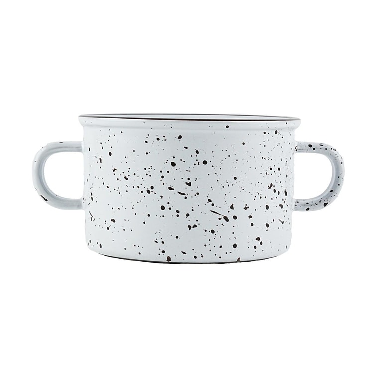 韓國SSUEIM AROUND 復古迷你雙耳陶瓷麥片杯碗 白色 470ml 115XH70mm 3