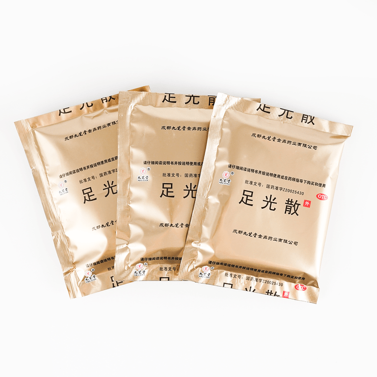 九芝堂 足光散 用于手足癣臭汗症 治脚气 止痒泡脚除脚臭  皮肤真菌 止痒 细菌 杀虫 脚癣 3袋入  10