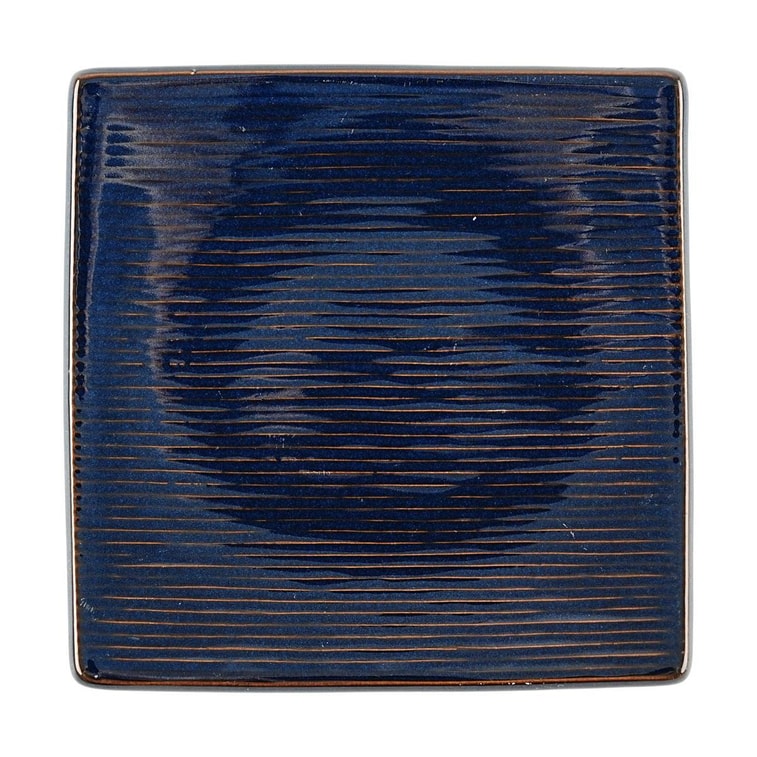 Korean ODENSE ATELIER Square Small Dish Small Plate Sauce Dish Deep Blue13.5x13.5x3 3
