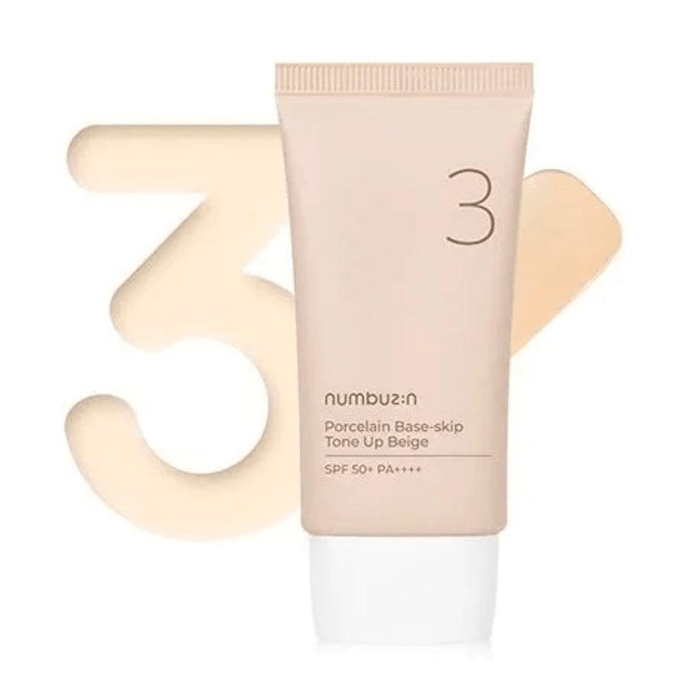  No.3 Porcelain Base Skip Tone Up Beige SPF50+PA++++ 50ml
