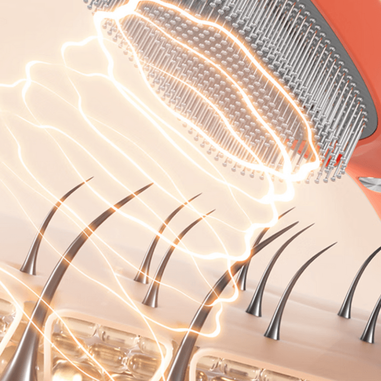 TOUCHBeauty 生動美紅光健髮梳 防脫生髮梳護髮梳 藍光頭皮按摩梳 #渲染美橙【控油去屑 撫平毛躁】 6