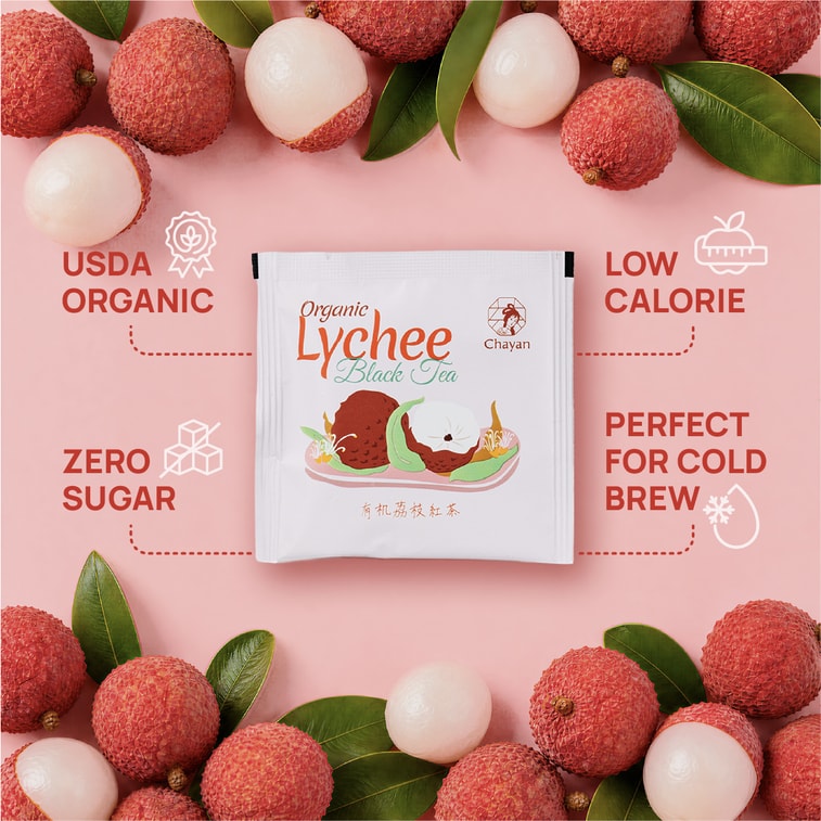 Organic Lychee Flavored Black Tea, 2g*20pack 3