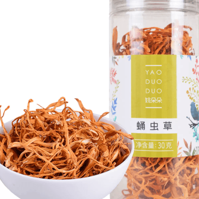 【中國直郵】姚朵乾貨蛹蟲草 滋補品煲湯燉雞料菌菇蟲草花30g