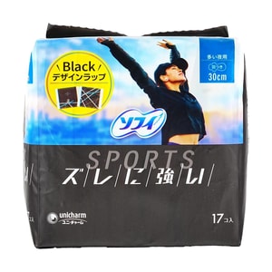 Sofy Sports Sanitary Pads 300mm Night Use (Heavy Flow, With Wings) 17pcs