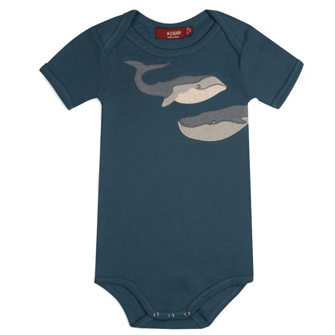 엄마는 나를 사랑해 34104 블루 웨일 반팔 바디수트 12-18