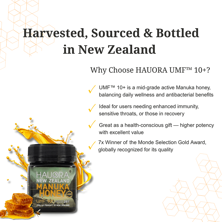 HAUORA ニュージーランド産 HAUORA マヌカハニー UMF™ 10+ (MGO 261+)