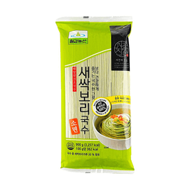 30% Barley Sprout Somyeon Fine Noodles, 31.75 oz【High Fiber Green Noodles】