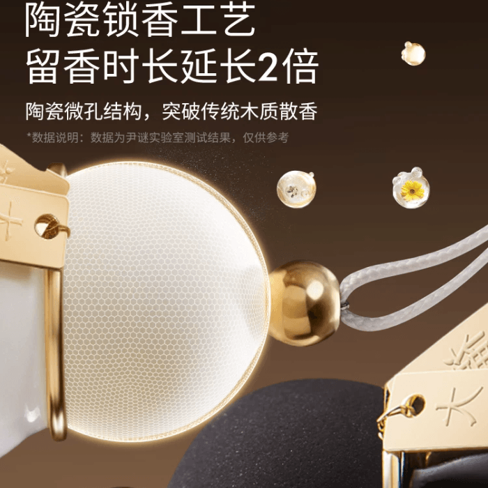 【中国直邮】 尹谜 车载葫芦福禄平安香薰挂件高档汽车专用车内装饰品高级持久留香氛白色款【桂花龙井】1 个 3