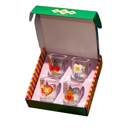  FaSoLa Life 彩虹花燒酒杯 禮盒裝4隻 閨蜜聚會 烈酒杯 迷你清酒杯 一兩白酒 調酒