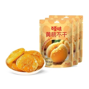 [중국 직배송] 바이차오웨이 과일 건복숭아 80g*3봉지, 설탕에 절인 복숭아, 과일 절임, 간편 간식.