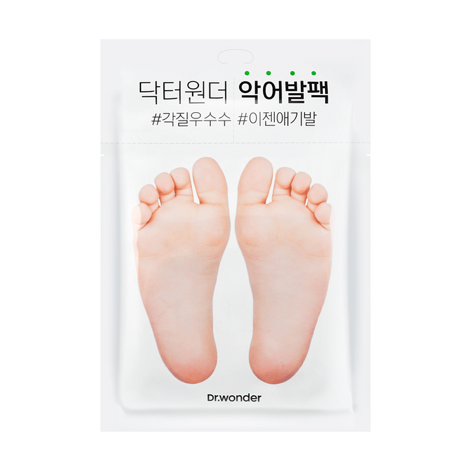 韩国DR.WONDER 去角质足膜脚膜 嫩白脱皮脚膜 1对入