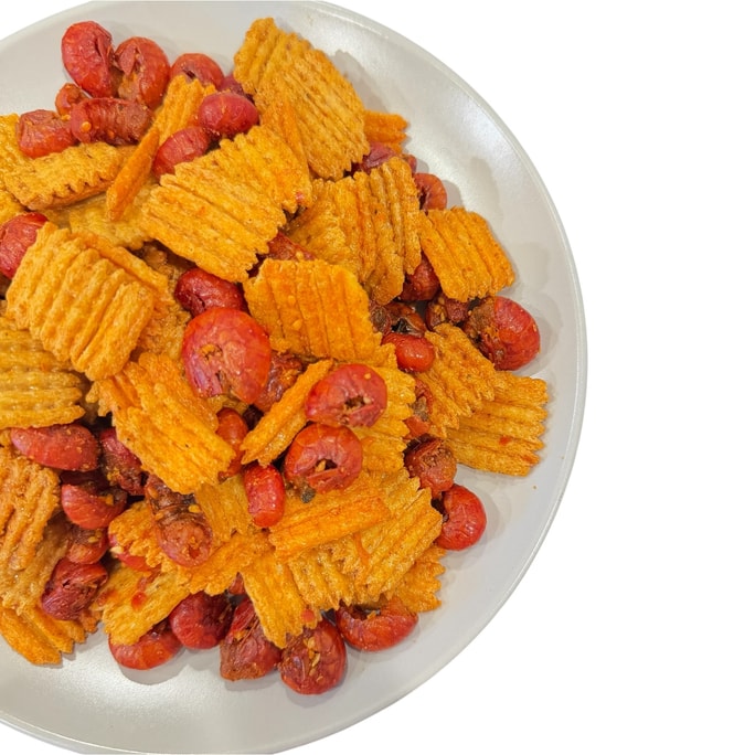 아메리칸 푸디의 매콤한 새우 꼬리 모양 바삭한 쌀과자 100g [신제품, 매콤하고 중독성 있어요]