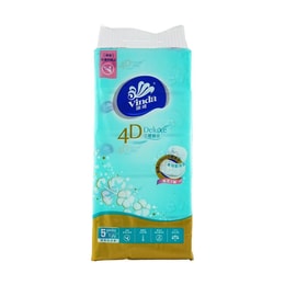 4D Embossed Pocket Tissue,Powder Fresh Scent,5 Packs x 3 Ply x150 sheets