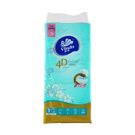 VINDA维达 4D立体压花袋装抽纸 爽身粉淡香 M号标准装 三层纸巾卫生纸 150张*5包