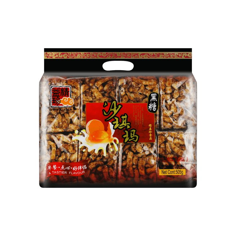 JINGYIZHEN Brown Sugar Sachima Soft Flour Cake 505g - Yami.com