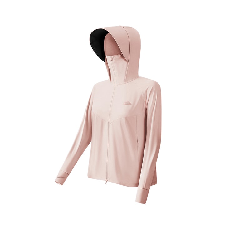 Women's Sun Protection Clothes Ice Silk Cool Feeling Breathable UV  Protection Hooded Mask Pink