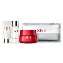 SK-II||Skin Power焕彩精华限定套装 经典版面霜50g+清莹露30ml+洗面奶20g+面膜1片
