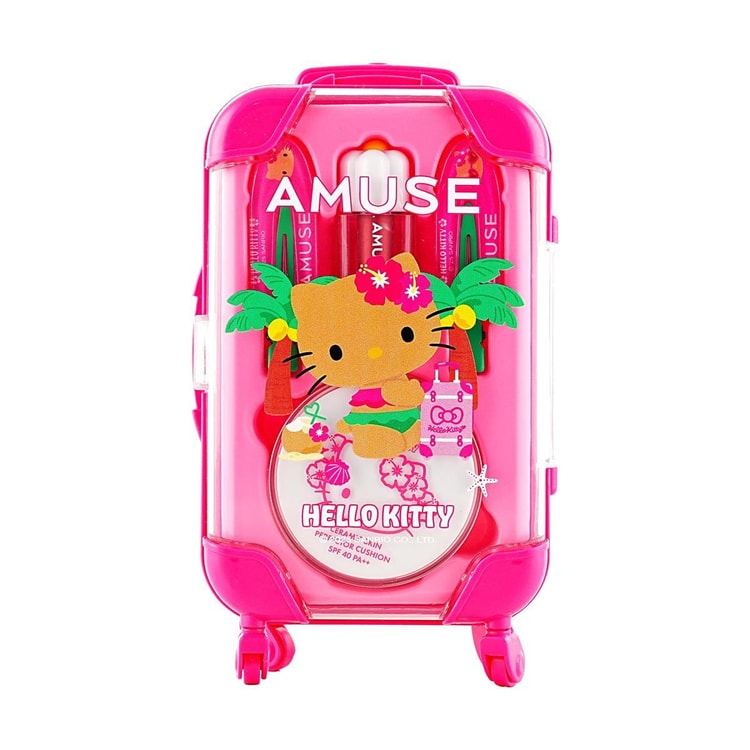 AMUSE Quick Makeup Mini Luggage Set, Warm Set【Tanned Hello Kitty