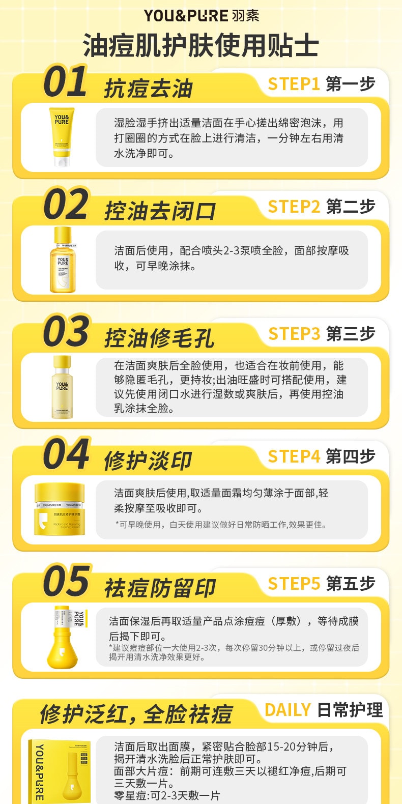 【中国直邮】 羽素 【陈梦同款】祛痘大灯泡 Ⅲ快速去痘 修护舒缓 痘肌精华液 【精准祛痘 痘肌天菜精华】15ml*1瓶