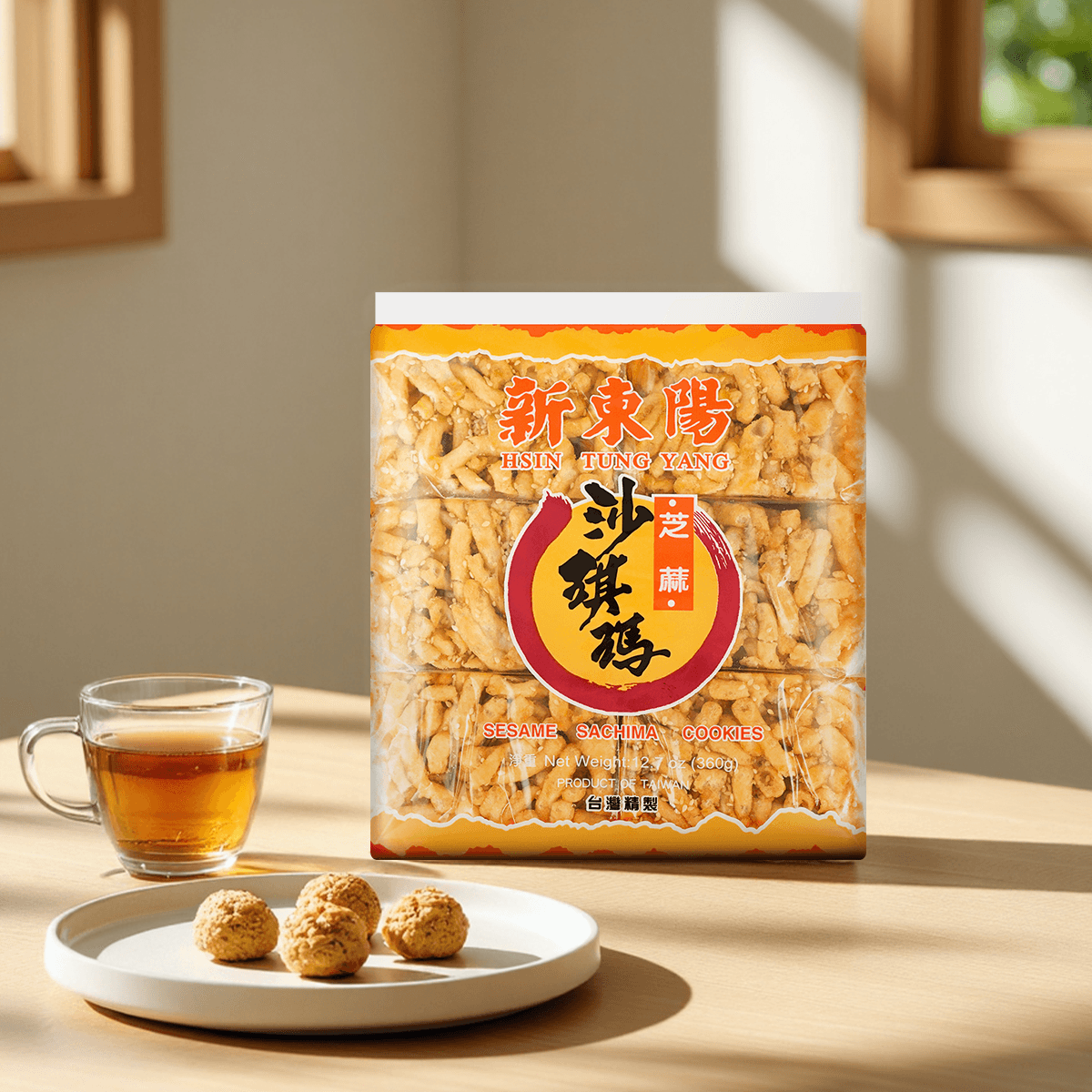 HSINTUNGYANG Sachima Sesame Flour Cake, 12.7 oz - Yami.com