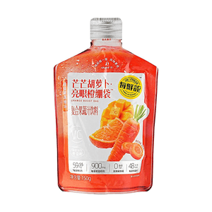 Mango & Carrot Orange Boost Bag Mixed Fruit & Vegetable Juice 5.29 oz【Low Calories 0 Fat】【With Chia Seeds】