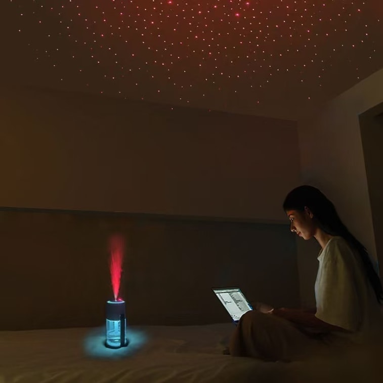 中國 LLD樂樂多 【光與霧的浪漫結合】可搖頭星空燈幻彩加濕器 粉紅色 1件 9