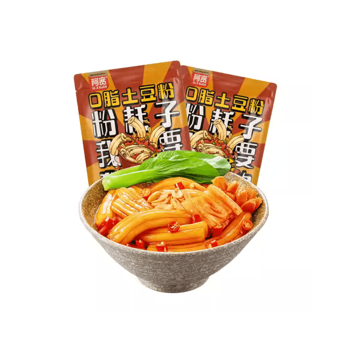 【中国直邮】 阿宽 东北粉耗子甜辣味土豆粉粗米粉290g*1袋