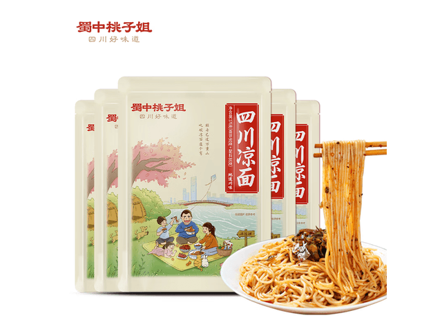 中国直邮】 蜀中桃子姐四川凉面方便面条速食特色小吃美食夜宵干拌面