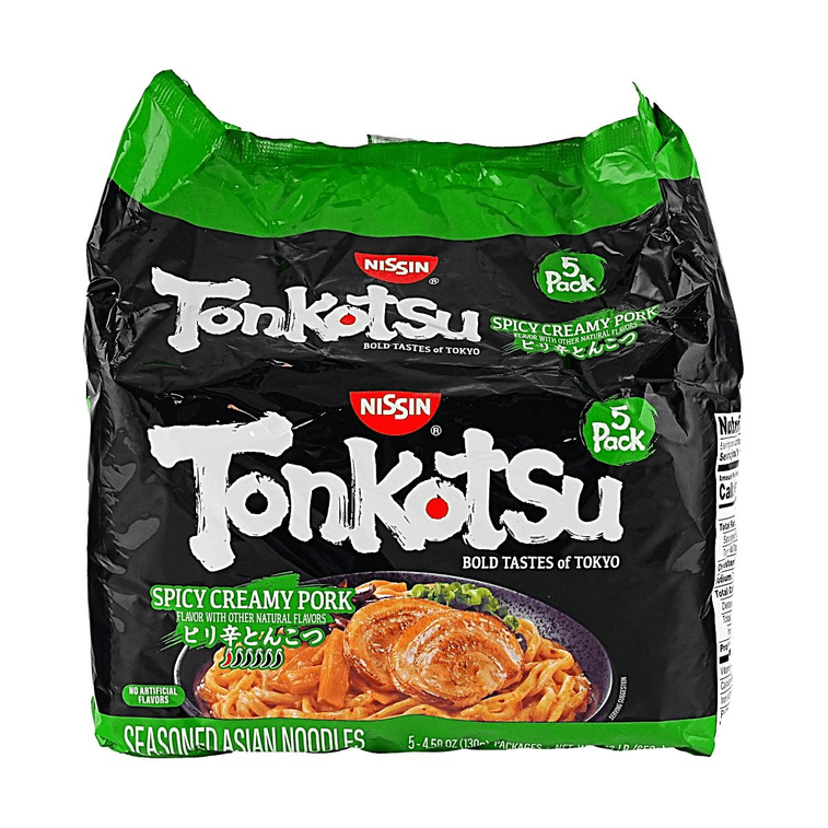 Spicy Creamy Pork Tonkotsu Ramen 4.58oz*5 packs 【Bold Tastes of Tokyo】【Spicy & Creamy】【No Artificial Flavors】 4