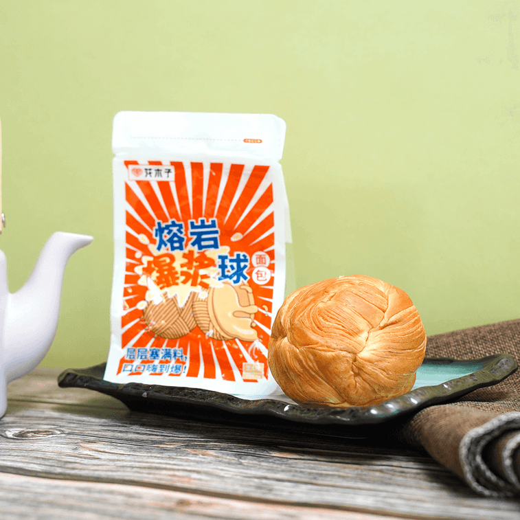 花木子 熔岩芝士爆浆球 夹心吐司 芝士味 75g 4