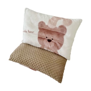 Cartoon Detachable Milk Fleece Pillowcase For Small Animals 40cm*60cm (Single Pillowcase Without Core) - Brown Bear 1Pair
