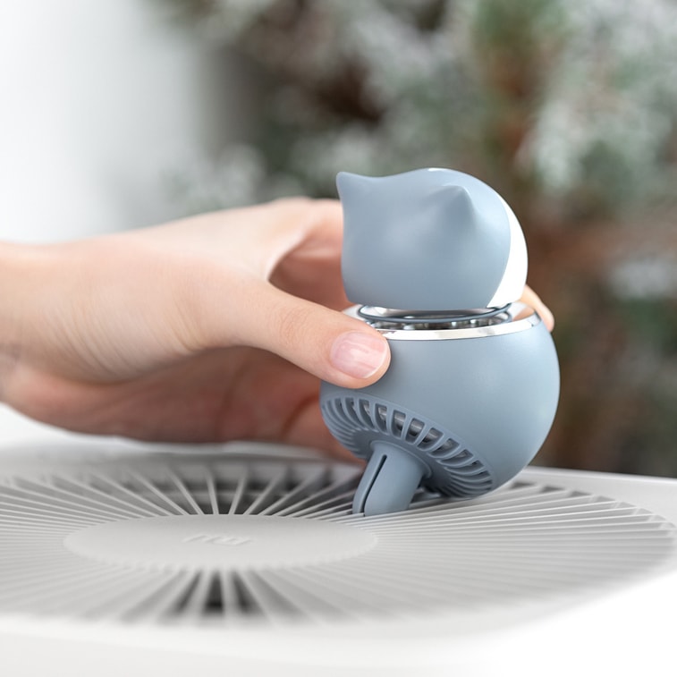 【中國直郵】Ramble 出風口招財貓香薰 英短藍白1零件 車載香薰 汽車空調掛飾 4