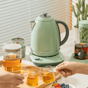 【$16.5 off with coupon】Temperature-Controlled Electric Kettle, Elegant Design K740, Light Shirt Green